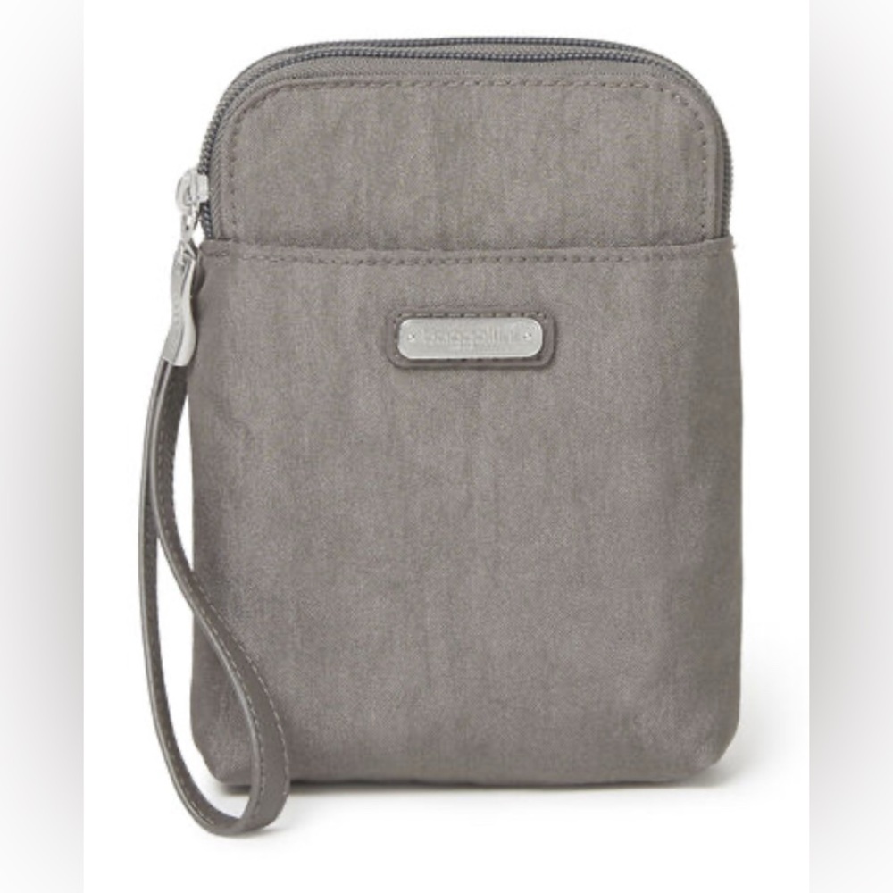 Baggallini Bryant Take Two Crossbody RFID Blocking Sterling Shimmer Nylon